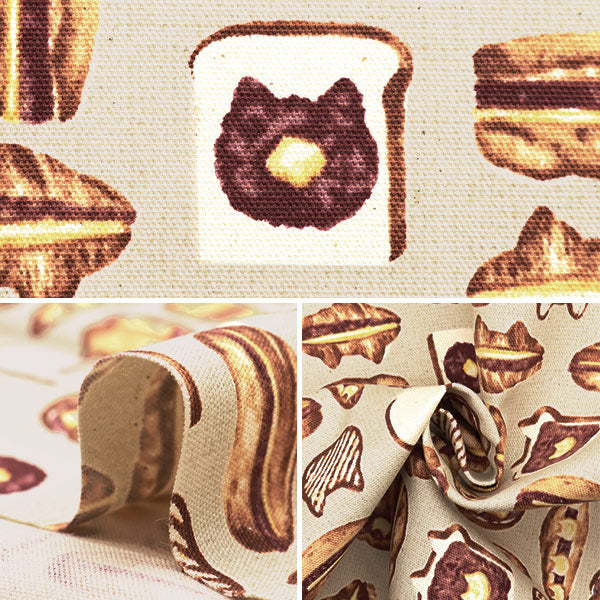 【数量5から】 生地 『オックス アニマルブレッドにゃんバター A YPA-59010-1A』 KOKKA コッカ