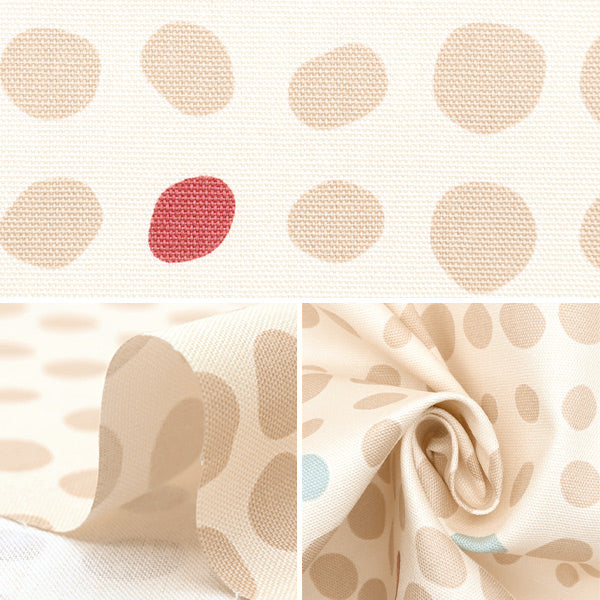 【数量5から】 生地 『撥水オックス Linnea basic 水玉 A YKA-29001-1A』 KOKKA コッカ
