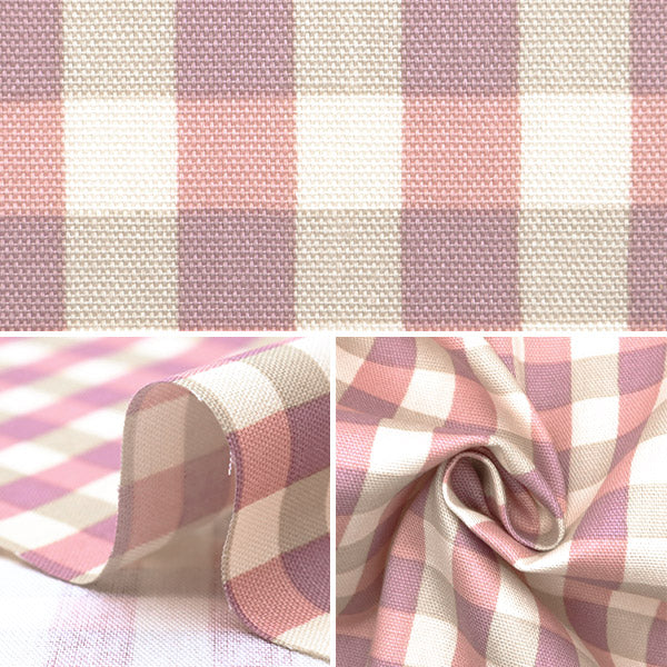 【数量5から】 生地 『撥水オックス Linnea basic チェック A YKA-29001-2A』 KOKKA コッカ