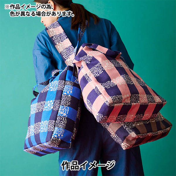 【数量5から】 生地 『echino (エチノ) 綿麻キャンバス ラティス マゼンタ EKX-98090-91A』 KOKKA コッカ