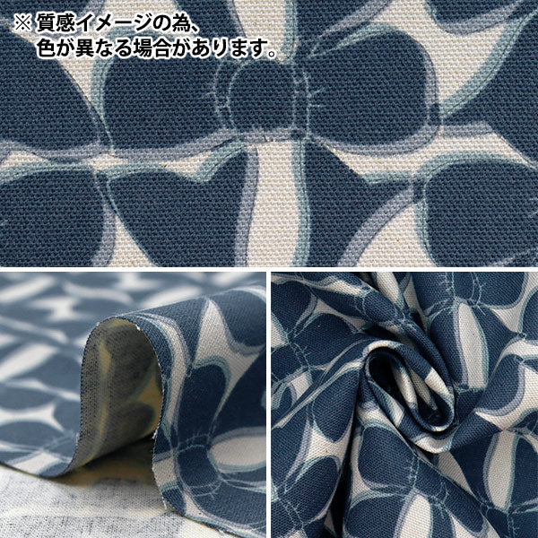 【数量5から】 生地 『オックス Linnea リボン ブラック×ピンク YKA-3100-1D』 KOKKA コッカ