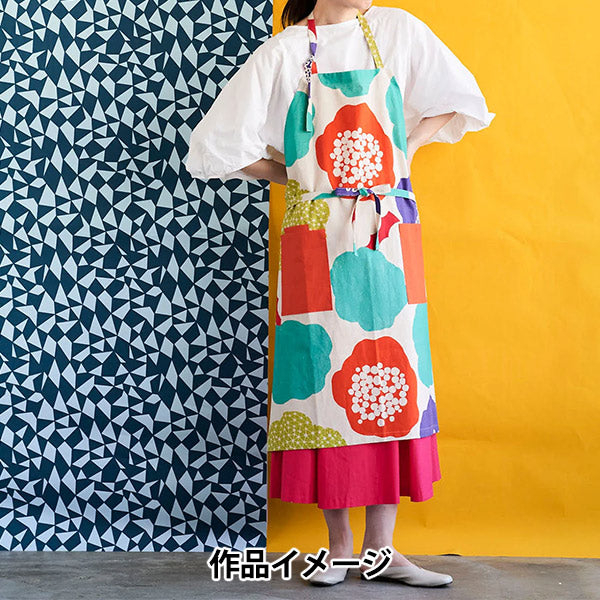 【数量5起】 織物 "echino (echino) Cloud flower棉麻画布x - 8120- 20a" KOKKA