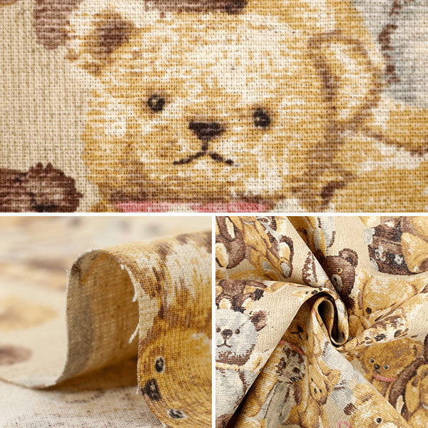 【数量5から】 生地 『綿麻キャンバス ゴブラン調プリント YGA-86010-1A』 KOKKA コッカ