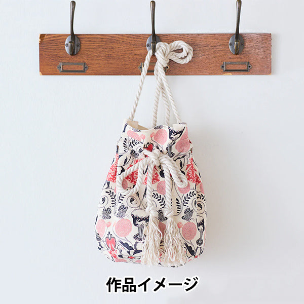 【数量5から】 生地 『綿麻シーチング Sanae Sugimoto Afternoon Fun レッド EGX-9230-2A』 KOKKA コッカ