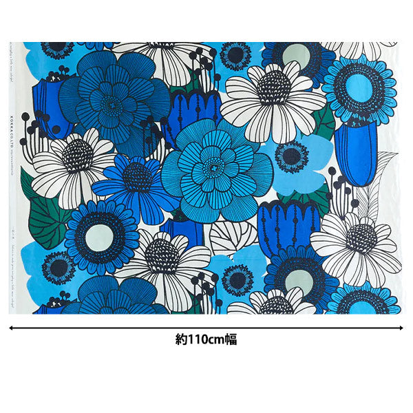 【数量5起】 織物 『板材織物 一块布Flower蓝色YKA-39070-1A" KOKKA