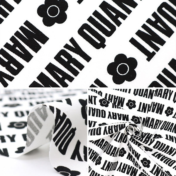 【数量5から】 生地 『MARY QUANT オックス ロゴ ホワイト AP1030S-2A』