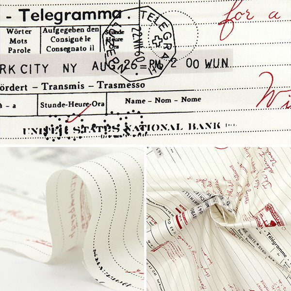 【数量5から】 生地 『小関鈴子 シャーティング ビカビカチンツ加工 Internarional mail レッド SZ825828-A』 YUWA 有輪商店