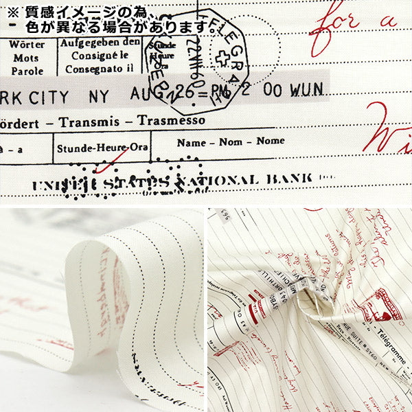 【数量5から】 生地 『小関鈴子 シャーティング ビカビカチンツ加工 Internarional mail アイボリー SZ825828-B』 YUWA 有輪商店