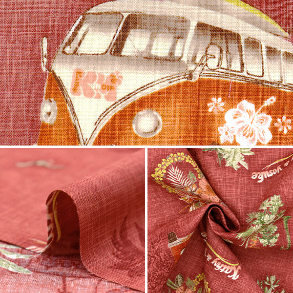 【数量5から】 生地『シャーティング アイランドスタイル キャシーマム ピリナ レッド 02543-1PI』