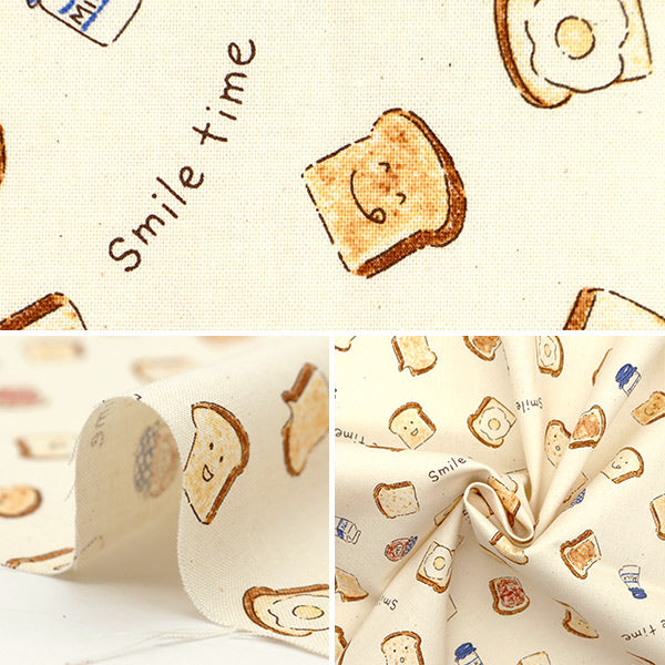 【数量5から】 生地 『NOVA シーチング 食パン ナチュラル NSE-PAN-NA』 KOKKA コッカ 【ユザワヤオリジナル】