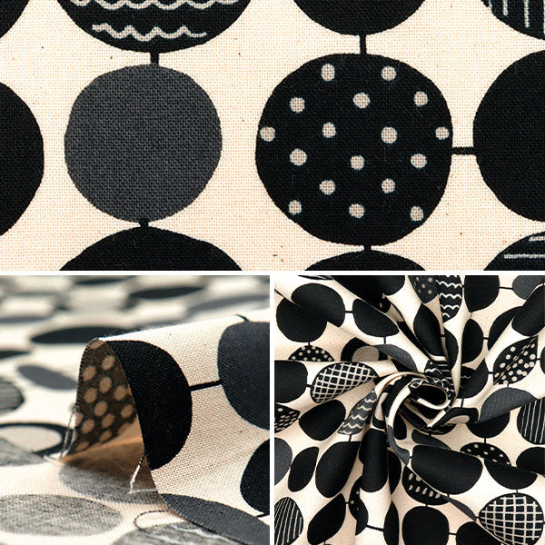 【数量5から】 生地 『NOVA シーチング ドットグリッド ブラック NSE-DOT-BK』 KOKKA コッカ 【ユザワヤオリジナル】