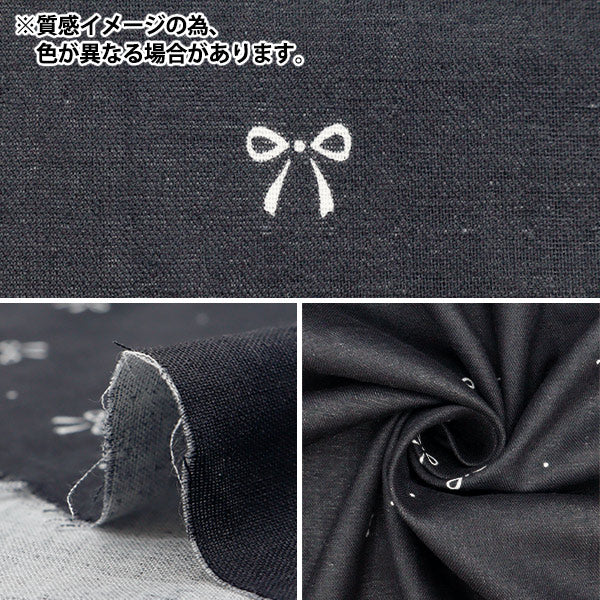 【数量5から】 生地 『Wガーゼ リボン柄 パープル WGPPR-PP』