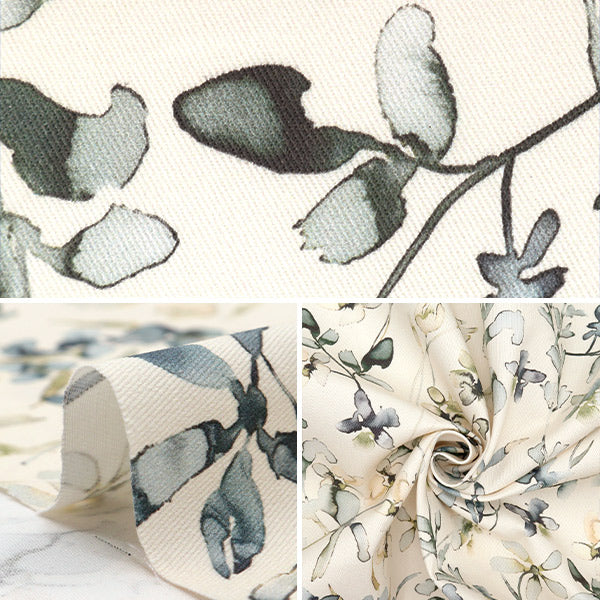 【数量5から】 生地 『すごく水をはじく超撥水ツイル ボタニカルグリーン TWTC-WAFC-NA』 【ユザワヤオリジナル】