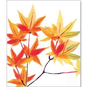 ちぎり絵キット 『和紙ちぎり絵制作セット ミニ色紙サイズ もみじ