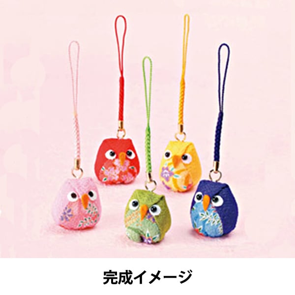 手芸キット 『京ちりめんシリーズ 五色の根付 LH-321 福ろう』 Panami