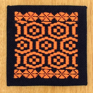 Kit de bordado "Kogin Kit Coaster (Black) Kogin 31" Olympus