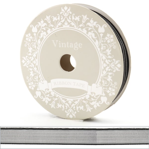 Ruban 『polyesterRuban d'organdy 13 mm de largeur noir "