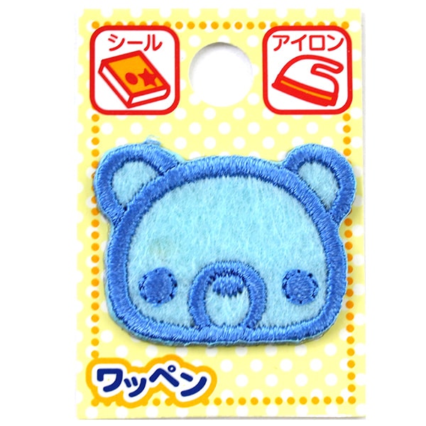 ワッペン 『ネームワッペン 水色 くま2』 – Yuzawaya