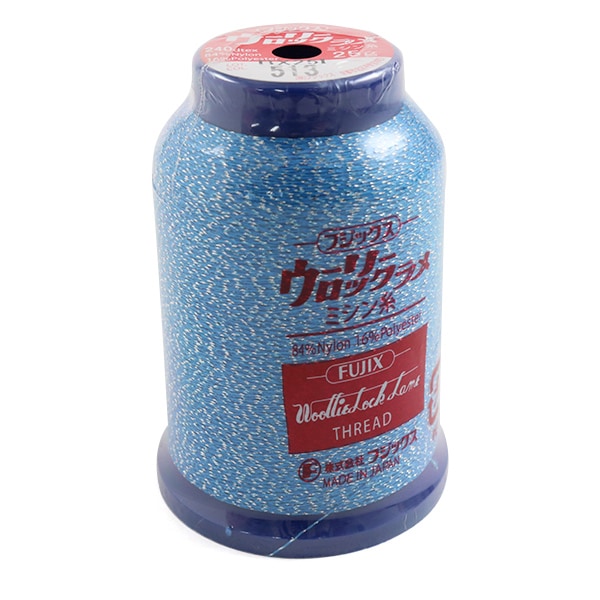 For rock sewing machineSewing machine thread "Woolly lock lame high extension 1000m (25g) 513 color" FUJIX Fujix