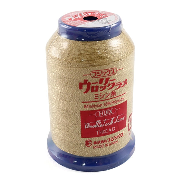 For rock sewing machineSewing machine thread "Woolly lock lame high extension 1000m (25g) 504 color" FUJIX Fujix