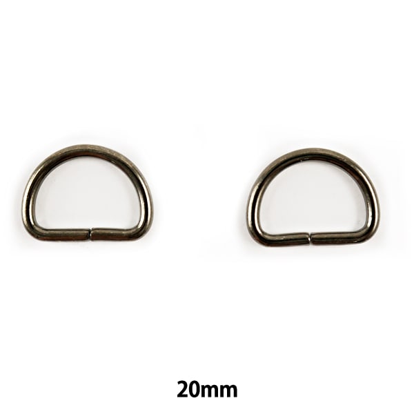 手芸パーツ 『Dカン 2ヶ入り 20mm 黒ニッケル SUN10-80』 SUNCOCCOH