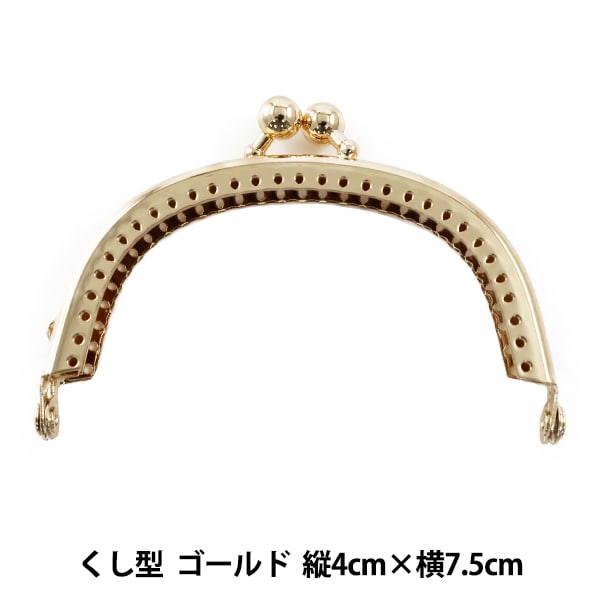 metal Gamaguchi "Para las bolsasmetal Gamaguchi Tipo de costura tipo Kushi Gold H207-004-1" Hamanaka