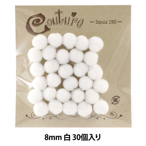 Handicraft parts "Bonten 8mm 1. 30 white" Terai