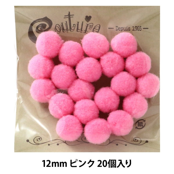 Handicraft parts "Bonten 12mm 4. 20 pinks" Terai