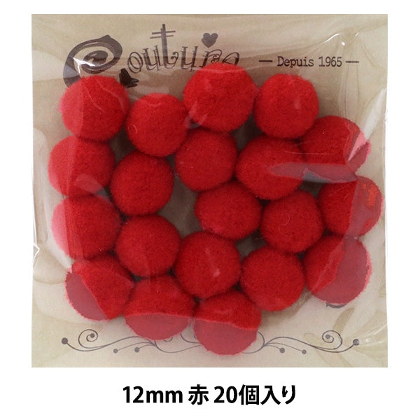Handicraft parts "Bonten 12mm 5. Red 20 pieces" Terai