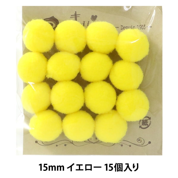 Handicraft parts "Bonten 15mm 2. 15 yellow" Terai