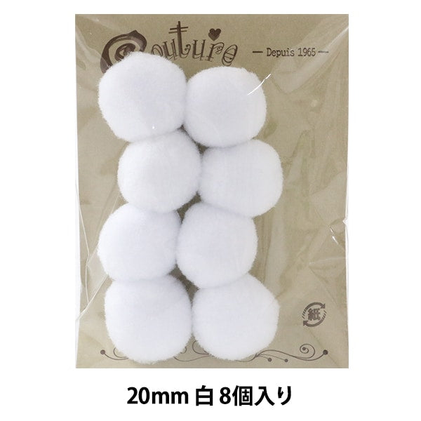 Handicraft parts "Bonten 20mm 1. 8 white white" Terai