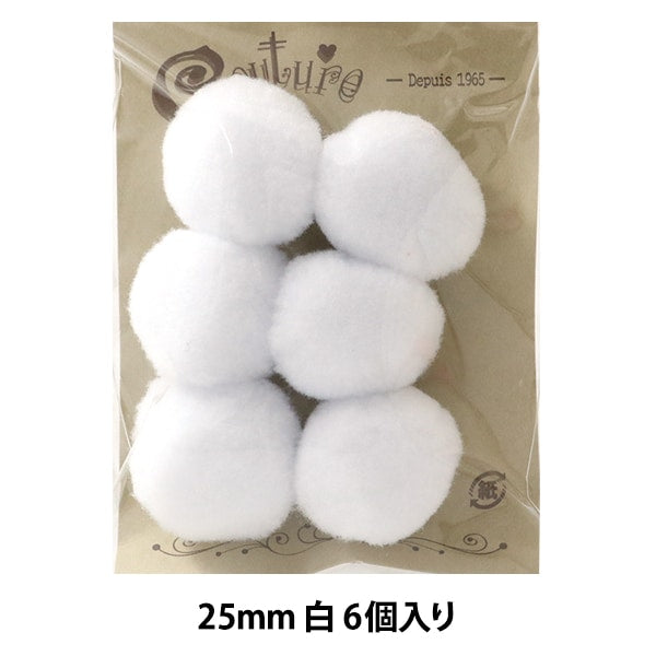 Handicraft parts "Bonten 25mm 1. 6 white white" Terai