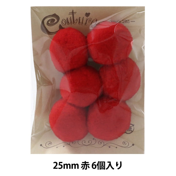 수예부품 "Bonten 25mm 5. 빨간색 6 조각"Terai