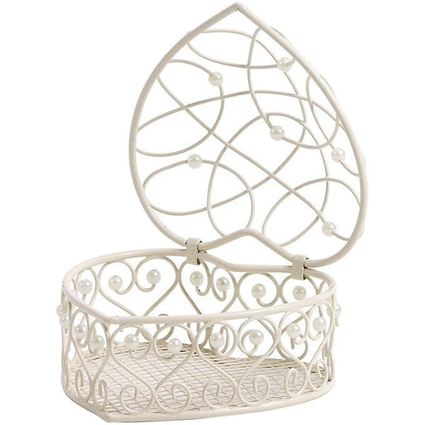 Arranged base "Pearl wire heart lid with S 533-029"