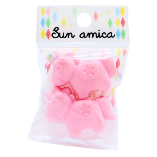 手工藝品零件“循環結束獨角獸乳白色粉紅色rey-01”