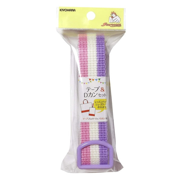 Шнур для рукоделияSET "лента и D рака Set Stripe Pink Lavender Sun56-420" Suncocoh Sankokko KIYOHARA