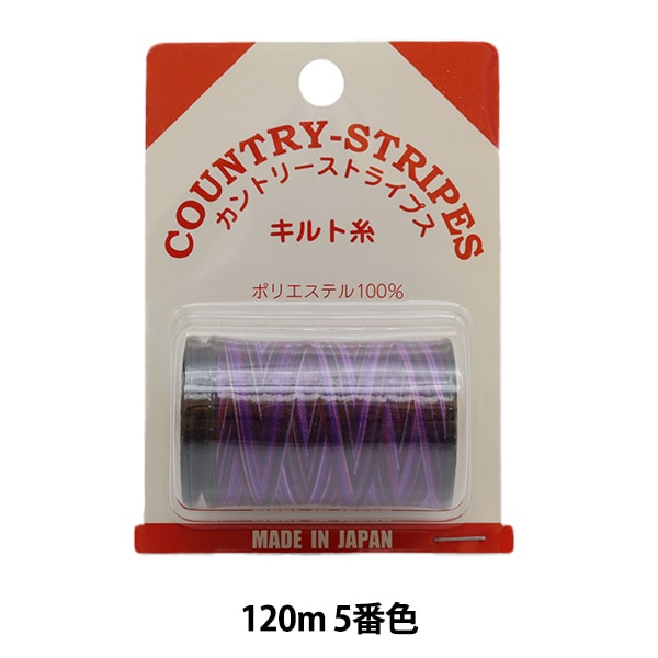 Sewing machine thread "Country Stripes #30/3 120m 5th color" Daikoku Shiryo