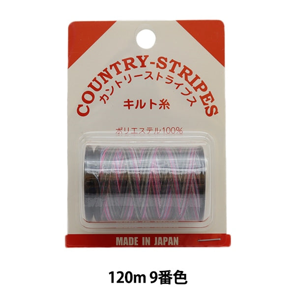 Sewing machine thread "Country Stripes #30/3 120m 9th color" Daikoku Shiryo