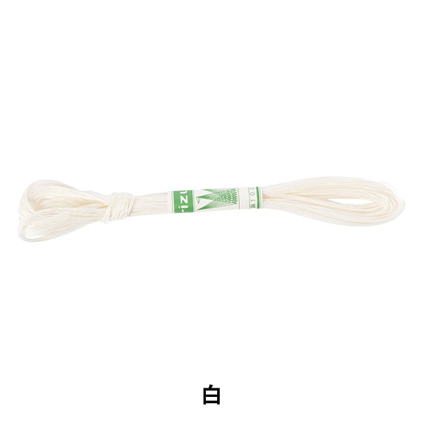 خيط الخياطة اليدوية "خيط زر القنب Tslede رقم 20 30 م أبيض" كاناغاوا