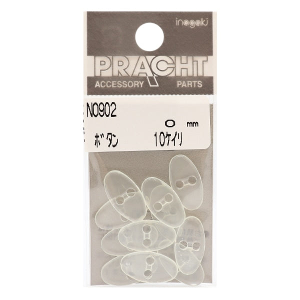 Botón "Botón Tikara de Knit 10 piezas transparente No.902"