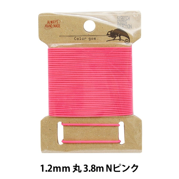 Эластичный шнур "Неоновый цвет МаруЭластичный шнур Ширина 1,2 мм розовый KW93030"
