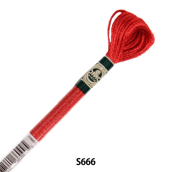 Embroidery thread "DMC satin thread S666 color" DMC Dewhm Sea
