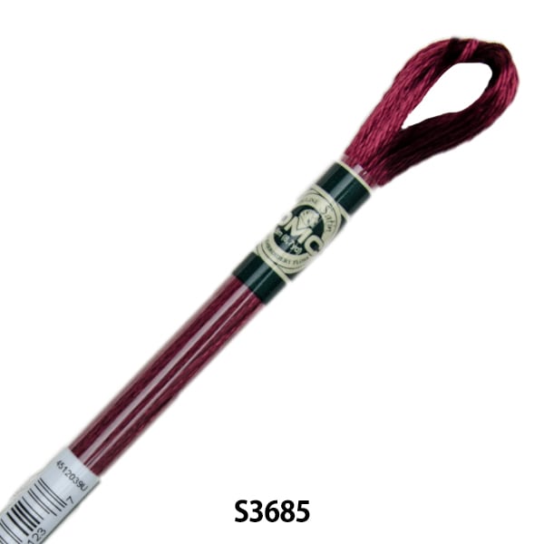 خيط التطريز "خيط الساتان DMC S3685 اللون" DMC DMC