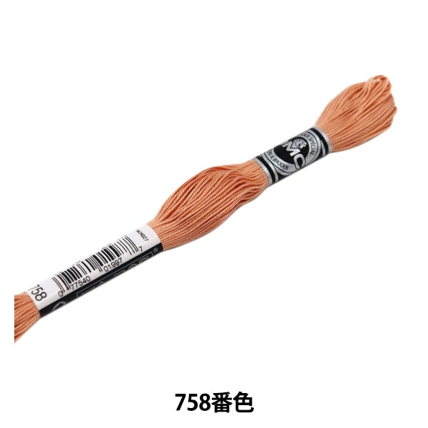 خيط تطريز "DMC رقم 16 خيط تطريز ابرودير ART.107 رقم 758 لون" DMC DMC