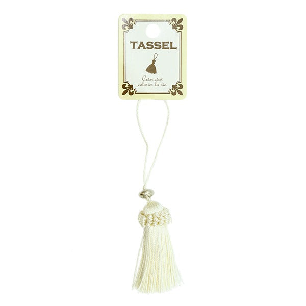 Handicraft parts "Tassel about 6cm ivory BX1190-3"