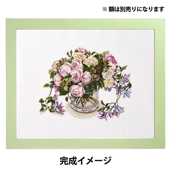 Kit de bordado "Fujiko Collection Cross Stitch French Rose No.552109" Lecien Lecien Cosmo