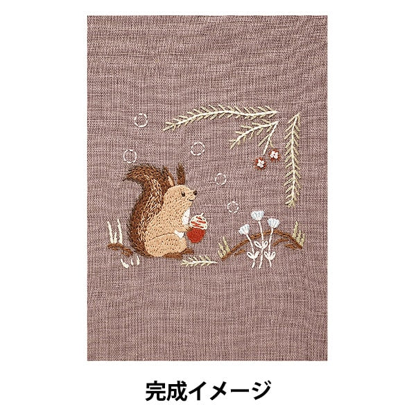 刺しゅうキット 『Chicchi 森で暮らす動物たちの12か月 雪にワクワク