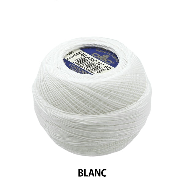 레이스 실 "Cordone Special #60 20g Blanc"DMC Dewems