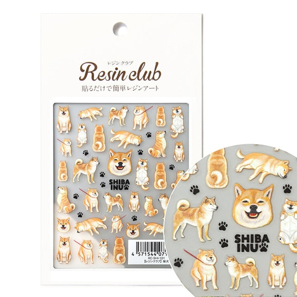 レジンヘアゴム♡雪だるまさんもしも〜し！柴犬君 レジン材料 『柴犬 両面 RC-SHI-101』 レジンクラブ – Yuzawaya