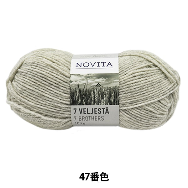 Fall and winterYarn "7brothers 047 Color Ride Gray" novita Novita